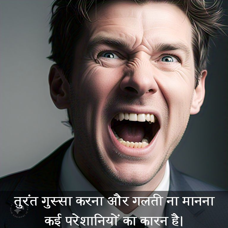 तुरंत गुस्सा (Anger) करना और गलती (Mistakes) ना मानना.. कई परेशानियों का कारण है।