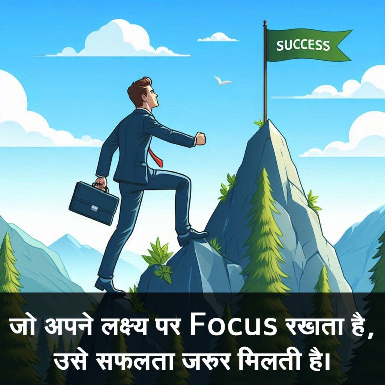 जो अपने लक्ष्य पर Focus रखता है, उसे सफलता जरूर मिलती है।