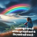 “आपका खुश रहना ही आपका बुरा चाहने वालो के लिए सबसे बडी सजा हैं.”